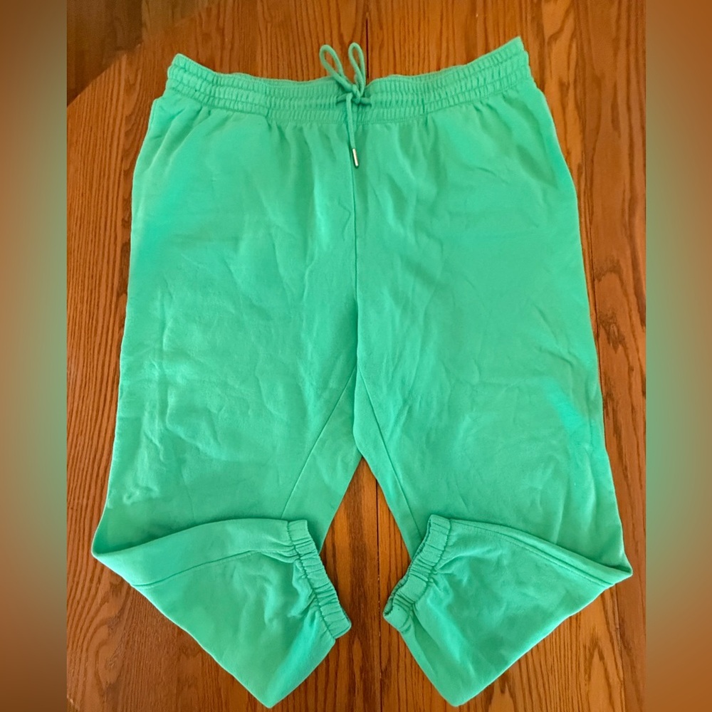 Plus Size XXL Green Joggers Sweatpants Casual Lounge Athleisure